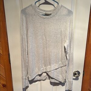 Gray Long Sleeve Asymmetrical Sweatshirt